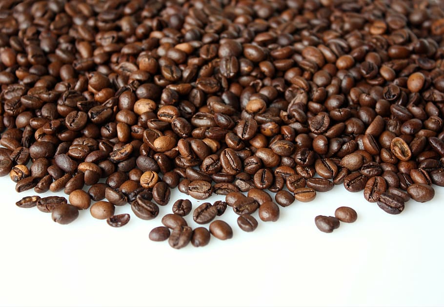 bunch of coffee beans, background, pause, caffeine, aroma, exciting HD wallpaper