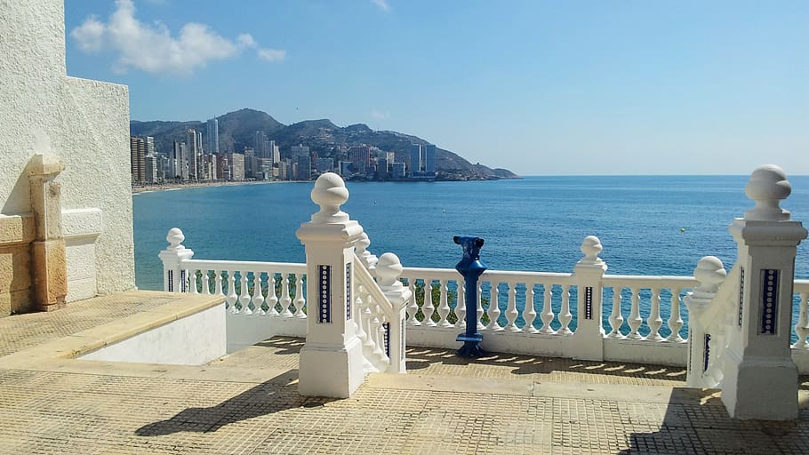 Benidorm, Holiday, View, Spain, Summer, air, landscape, ocean HD wallpaper