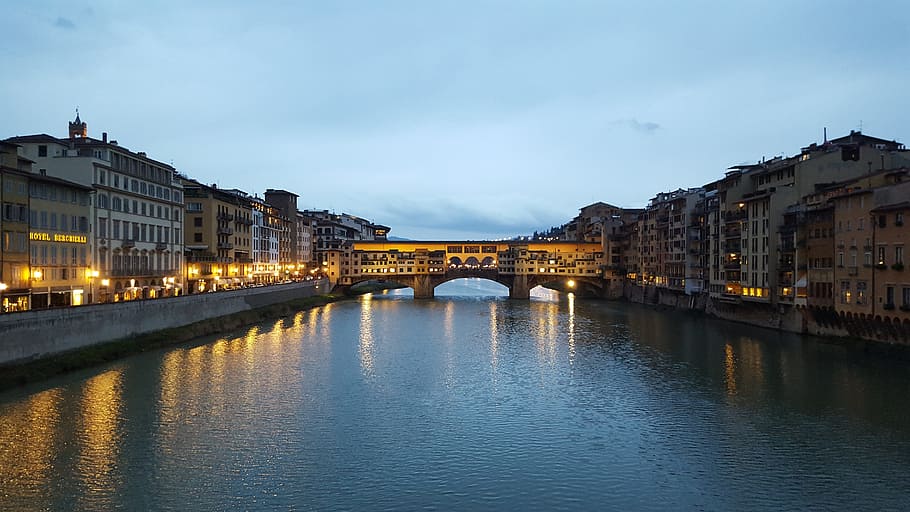 Florence, Arno, Tuscany, Ponte Vecchio, italy, river arno, monument, HD wallpaper