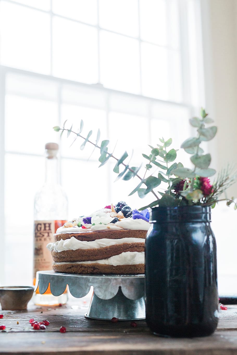 cake, sweet, dessert, icing, bake, baking, food, pot, flowerpot HD wallpaper