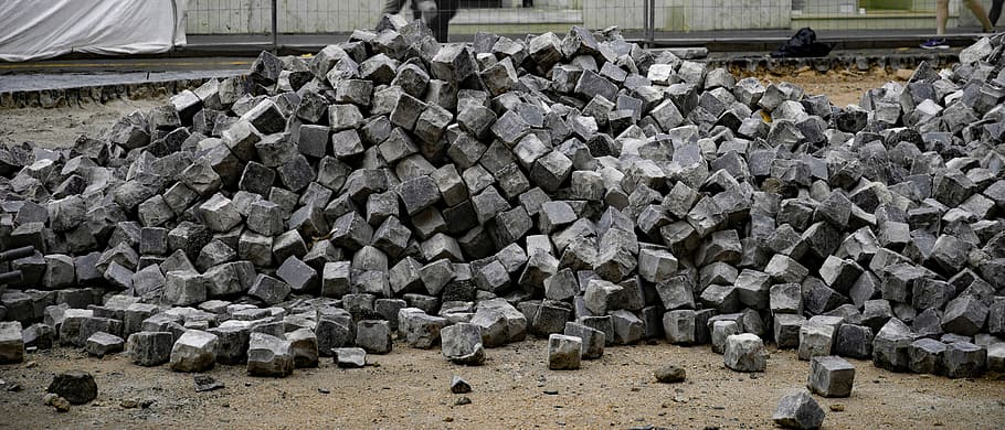cobble, cobblestone, pavement, paving, block, construction HD wallpaper