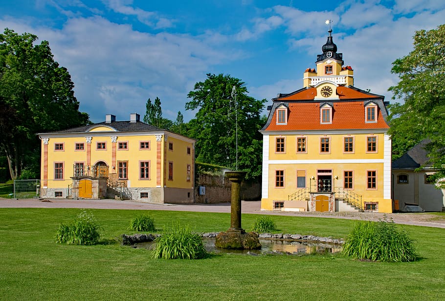 castle, belvedere, weimar, thuringia germany, old building HD wallpaper