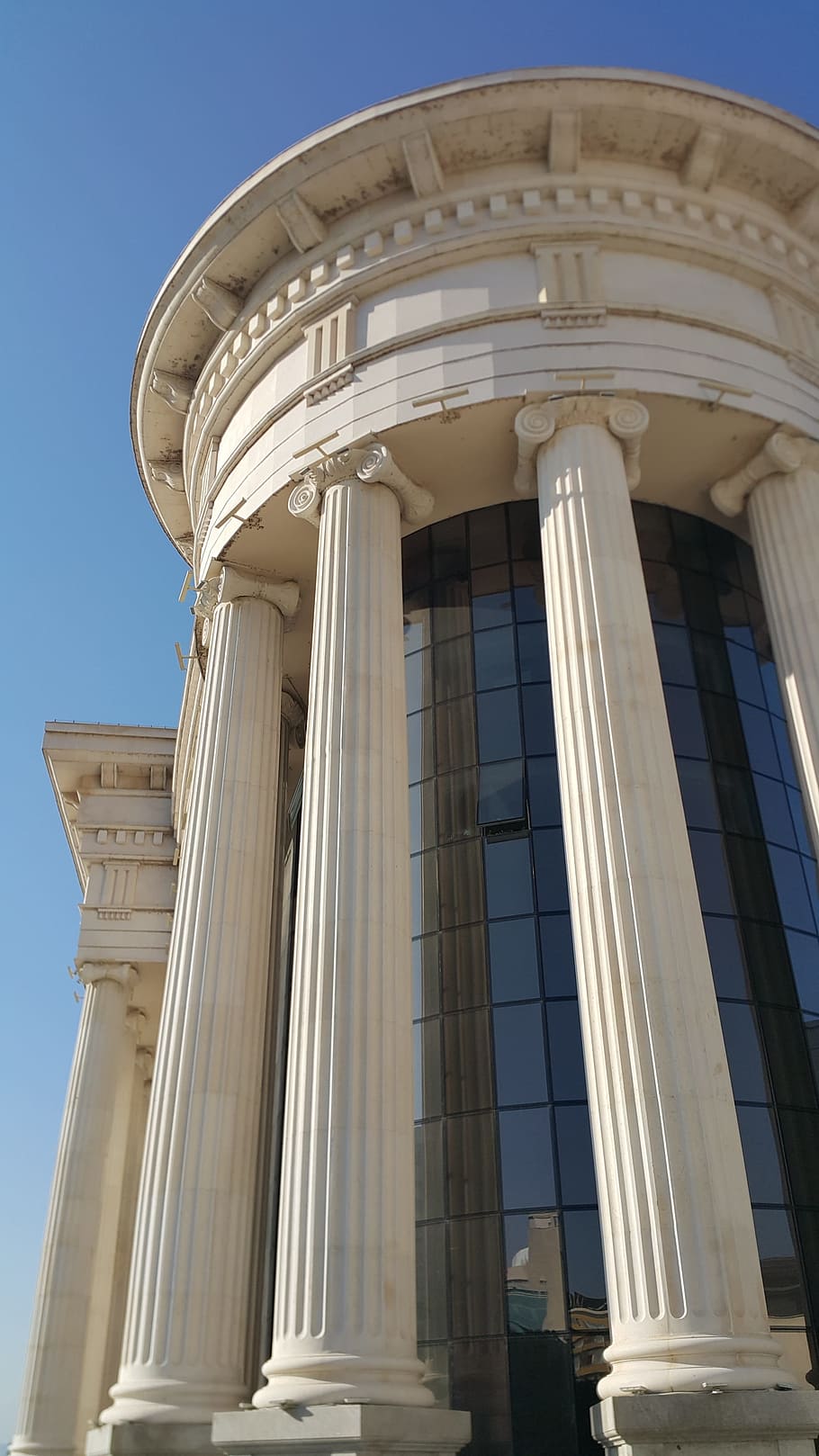 pillars, building, new old, architectural column, architecture HD wallpaper