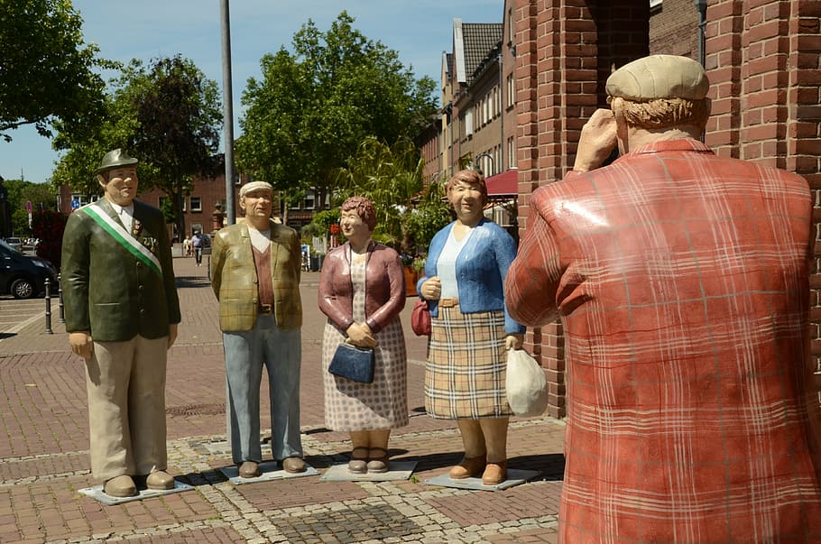 image, statue, group, comic, photo, photographer, tourist, tourism HD wallpaper