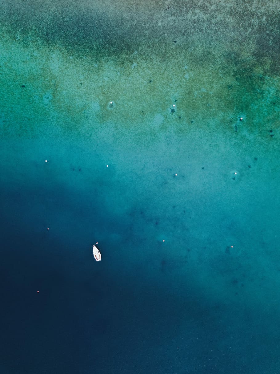 untitled, drone view, ocean, boat, sailing, sailing boat, no people HD wallpaper