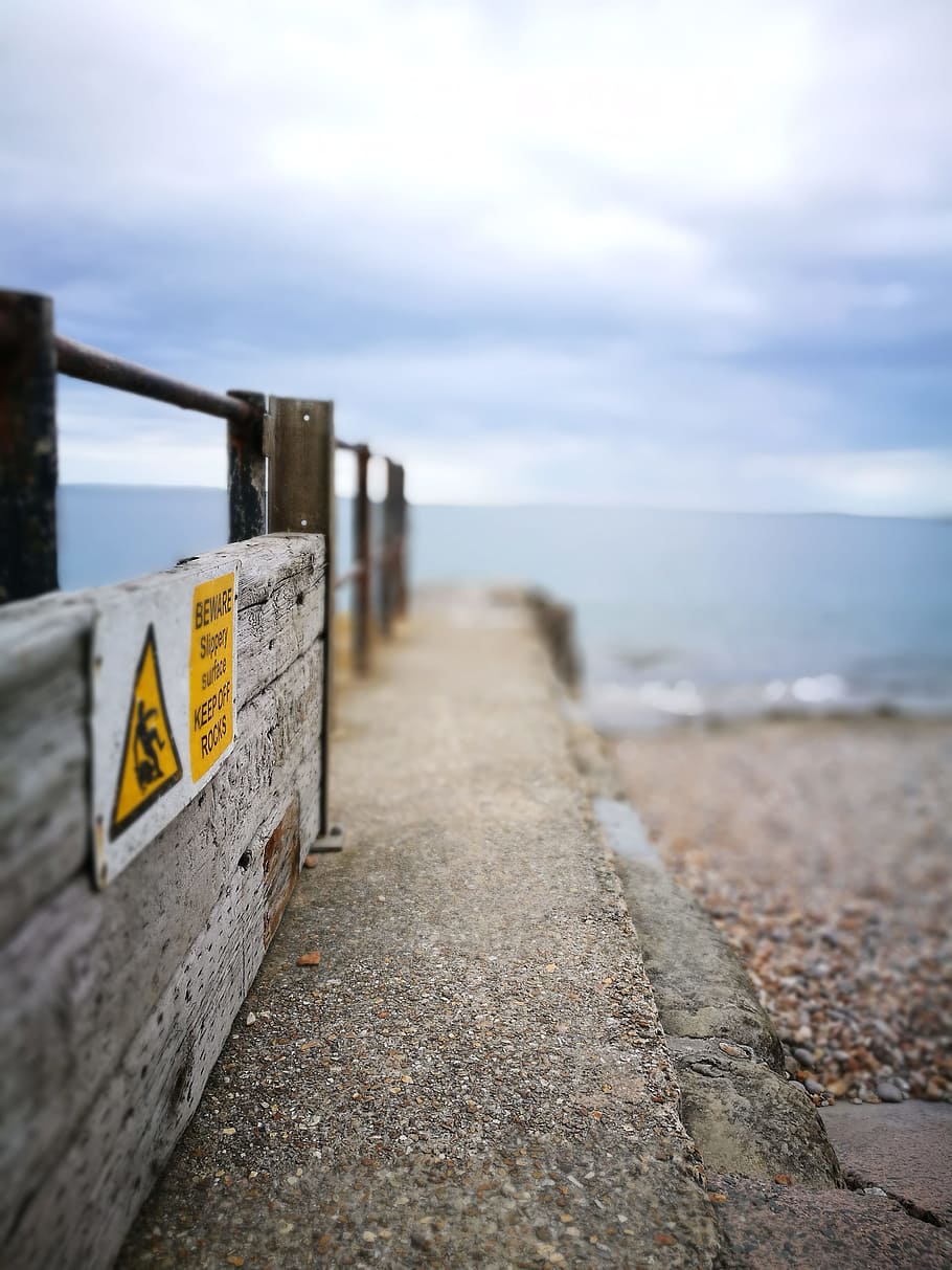 sea, road, landscape, sky, beach, blur, empty, island, ocean HD wallpaper