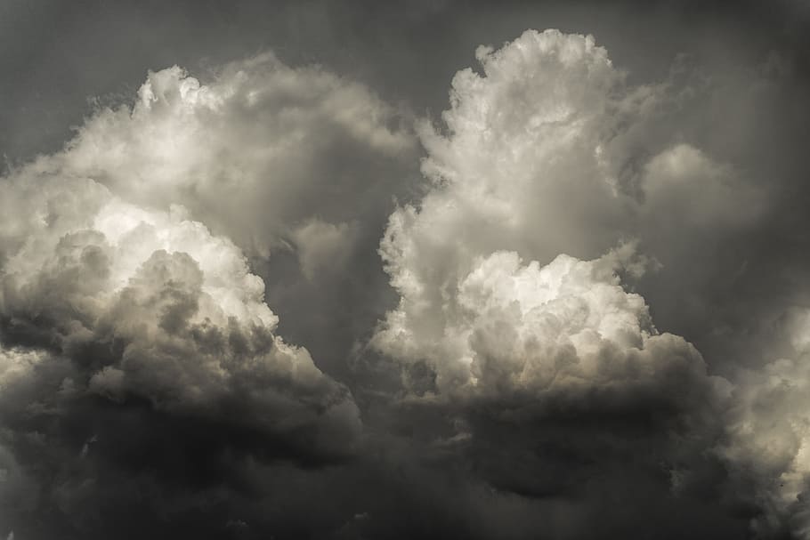 Hd Wallpaper Clouds Black And White Storm Cloud Sky Cloudscape
