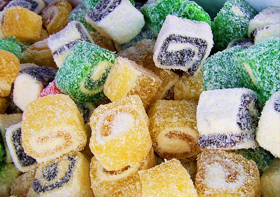 pastries on top of table, candy, sweets, sugar, sugary, dessert HD wallpaper