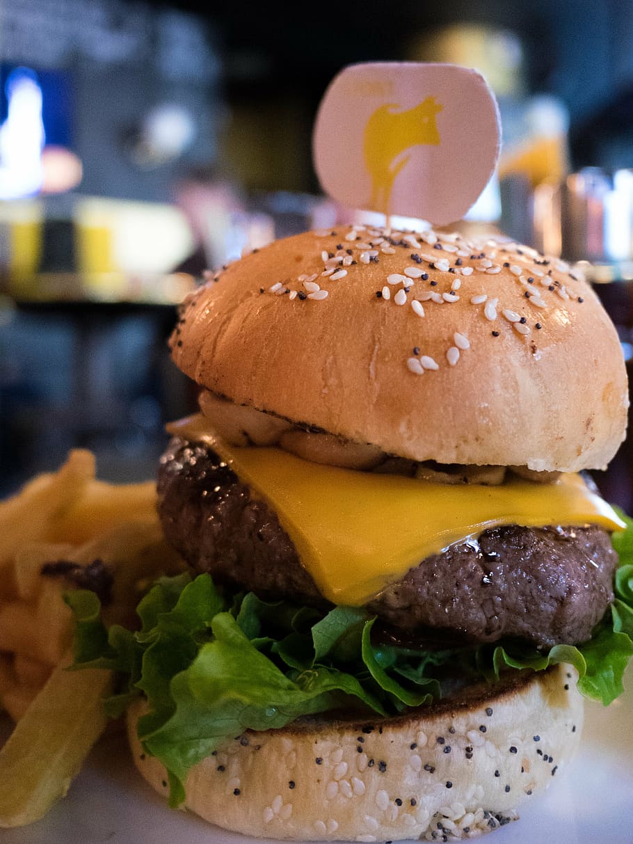 fries, cheeseburger, hamburger, food, foodie, beef, sandwich HD wallpaper