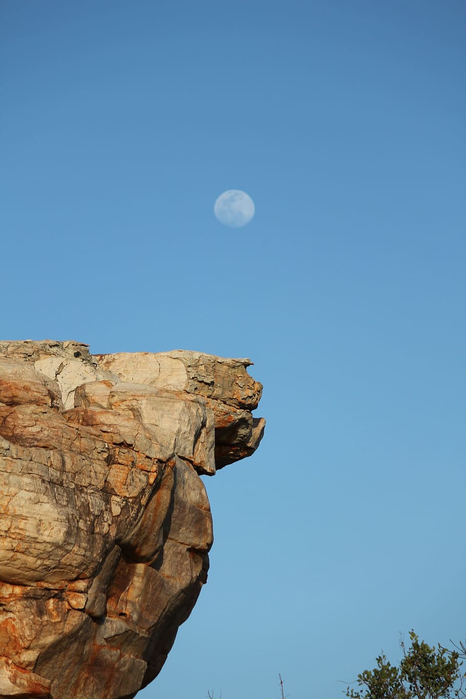 Nature, Moon, Outback, Landscape, Rock, daylight, sky, blue HD wallpaper