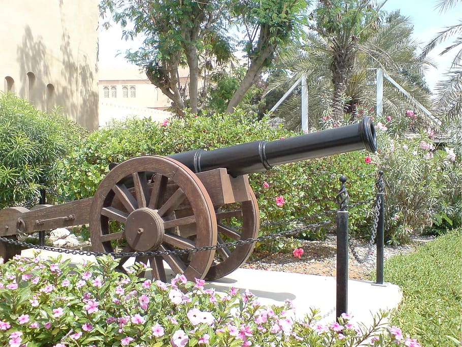 Dubai, War, Battle, History, Iron, gun, wood, weapon, cannon HD wallpaper