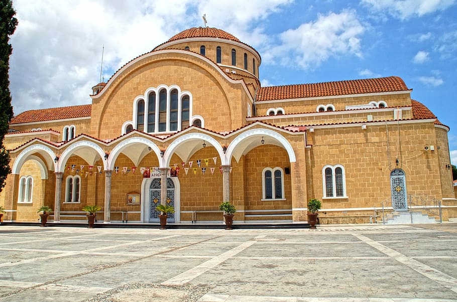 monuments, churches, cyprus, paralimni, st-giorgios church HD wallpaper