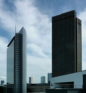 skyscraper, window, frankfurt, building, facade, architecture HD wallpaper
