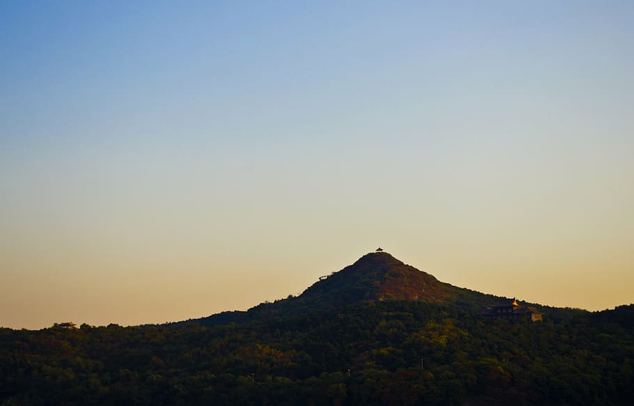 distant hills, twilight, higurashi, sky, mountain, scenics - nature HD wallpaper