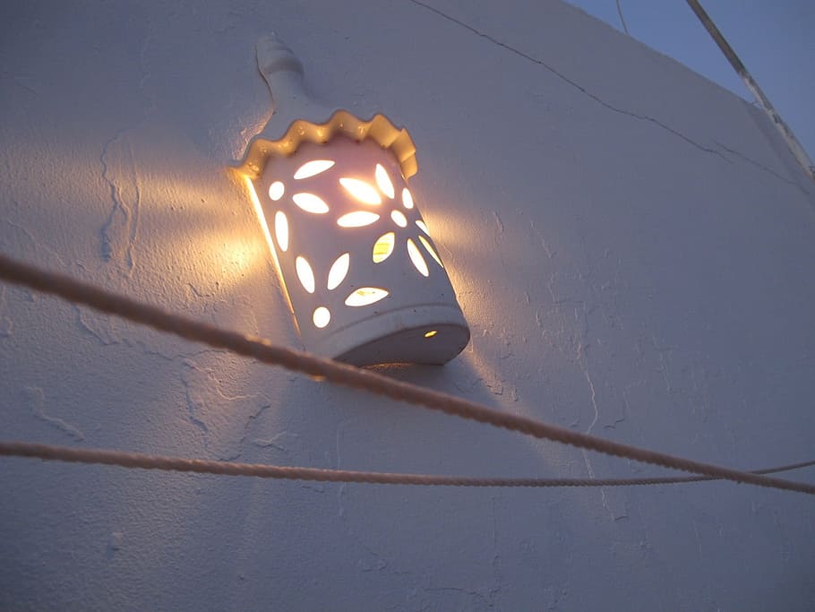 Lamp, Light, Lighting, Warm, Outdoor, shade, perforation, creative HD wallpaper