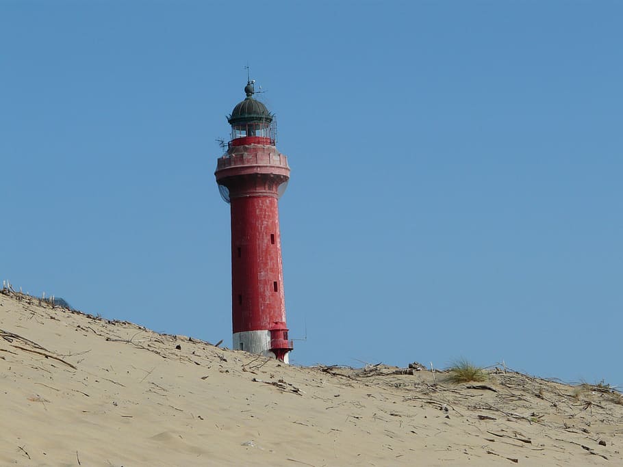 sea, lighthouse, ocean, beach, landscape, side, atlantic, france HD wallpaper