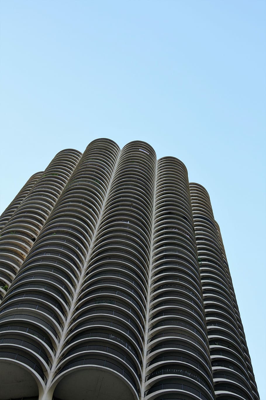 Chicago, Skyscraper, Facades, Building, striped, no people HD wallpaper