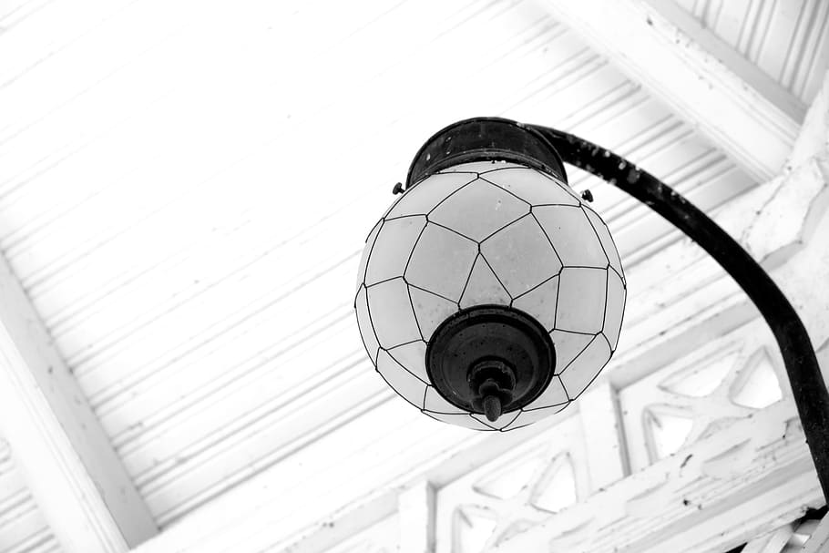 lamp, light, lantern, about, ball, glass, old, ceiling lamp HD wallpaper