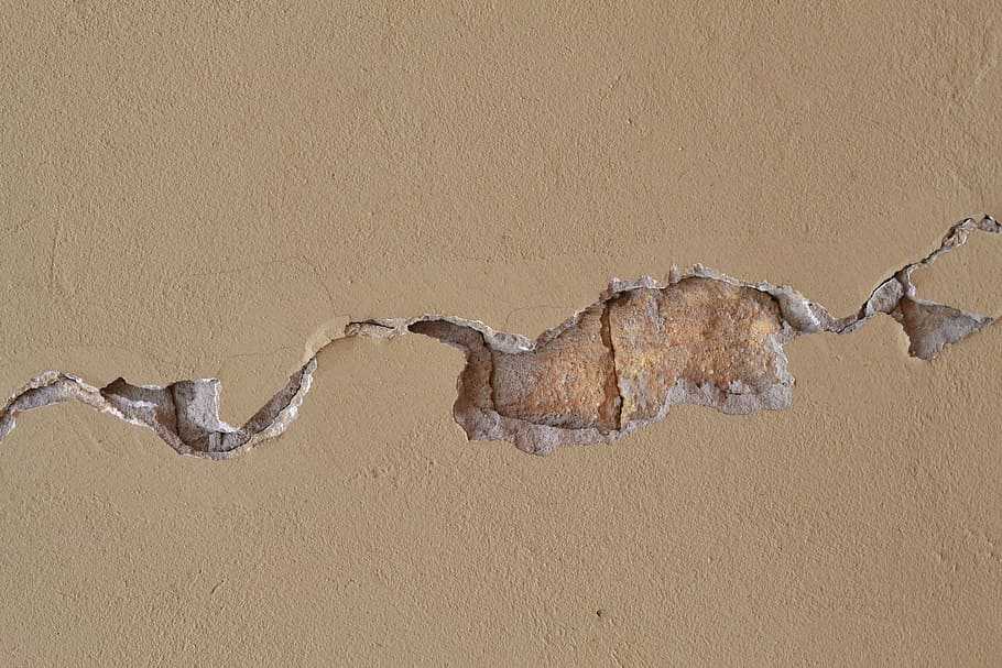 cracked beige wall, concrete, textured, no people, wall - building feature HD wallpaper