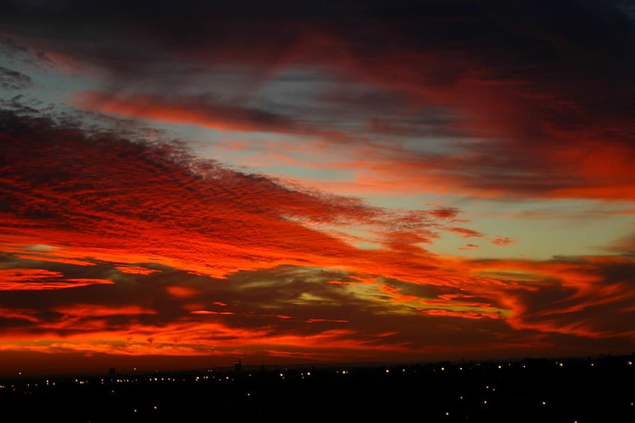 sunset, dusk, outdoors, dawn, nature, cloud - sky, beauty in nature HD wallpaper