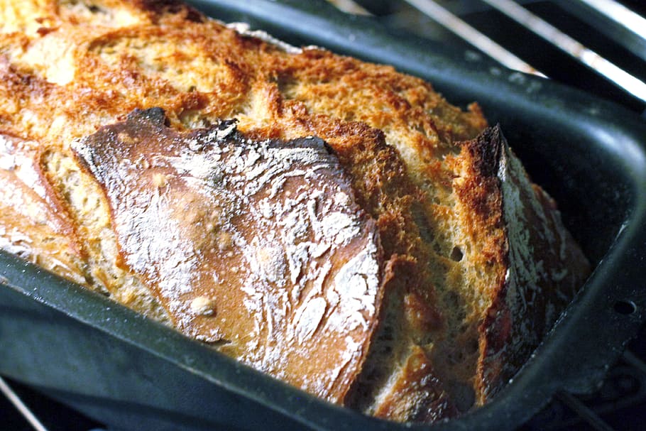 homemade bread, kitchen, flour, spelt, food and drink, close-up HD wallpaper