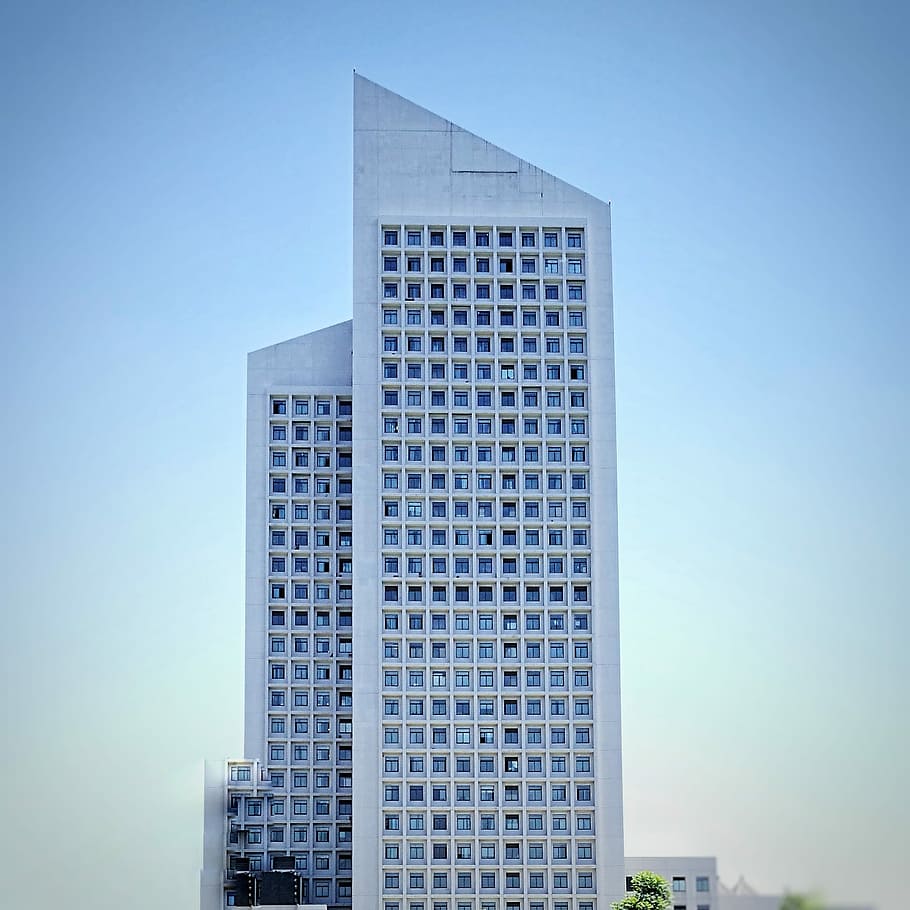 2017.6.15, white multi-storey building under blue sky at daytime, HD wallpaper