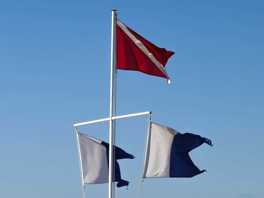 Flags, Navigation, Marine, navigation flags, worn out, waving HD wallpaper