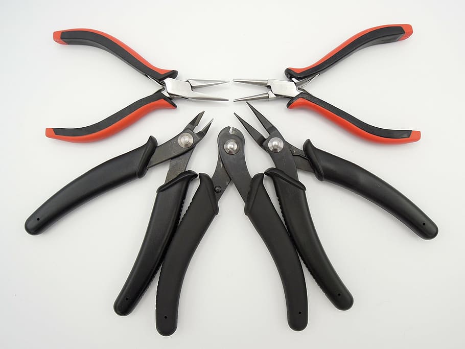 tool, pliers, wire cutters, white background, shape, human body part HD wallpaper