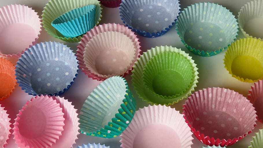 assorted-color cupcake paper lot, baking, cupcakes, cup cake HD wallpaper