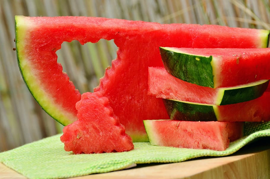 sliced watermelon, fruit, red, pulp, juicy, refreshment, food HD wallpaper