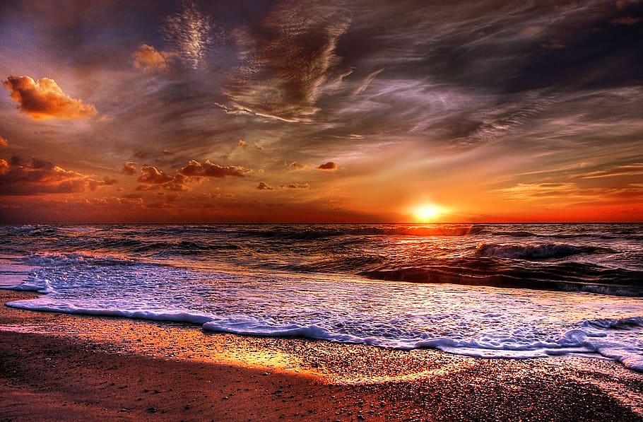 Free Beach Sunset Wallpaper Images & Backgrounds | Royalty Free Pictures |  Pikwizard