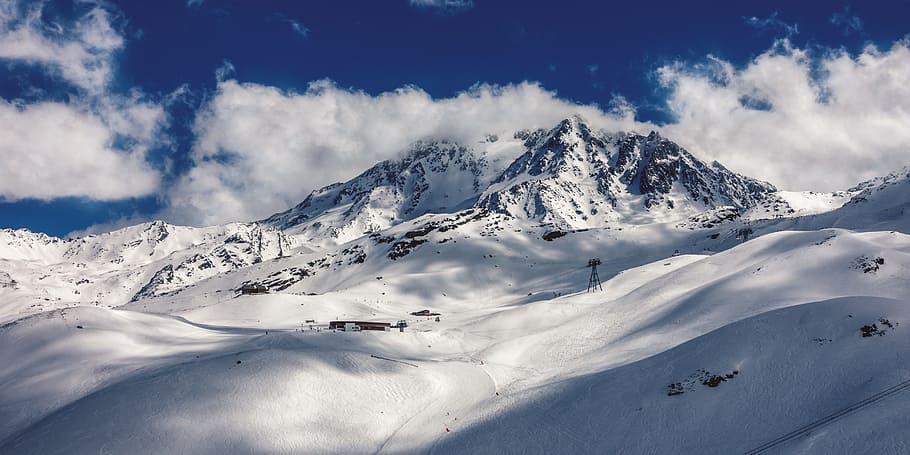 Snow Cap Mountain, clouds, cold, ice, landscape, nature, scenery HD wallpaper