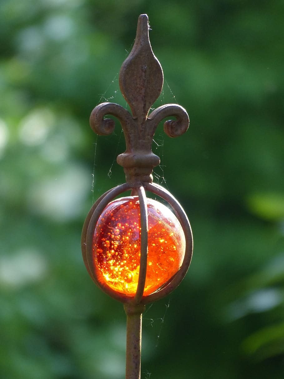reflection, gartendeko, glass ball, spin threads, bright, focus on foreground HD wallpaper
