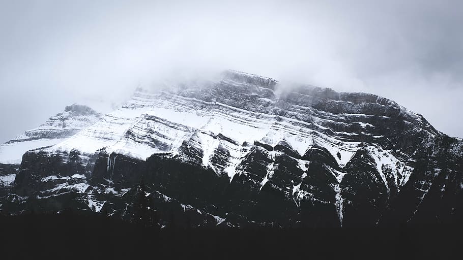 alps surrounded by fog, mountain, highland, cloud, sky, summit HD wallpaper