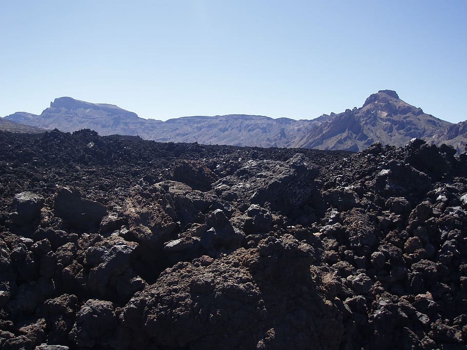 teide, rocks, volcanic stone, volcano, landscape, mountain landscape HD wallpaper