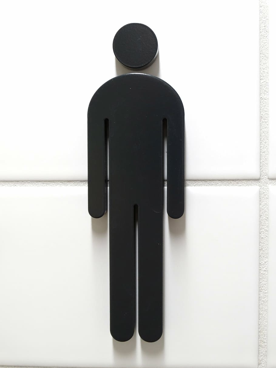 men, figure, symbol, man, stature, contour, toilet, bad, indoors, HD wallpaper