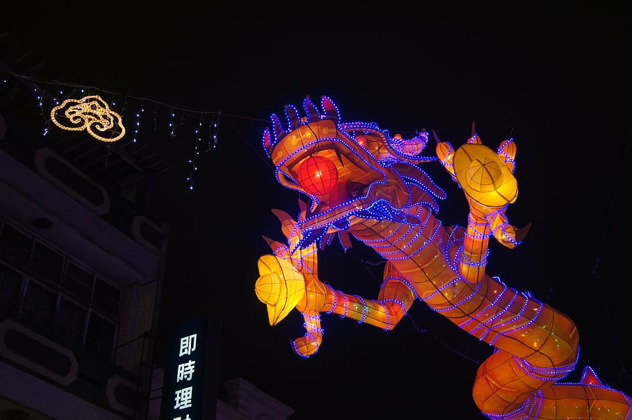 lukang, carnivals, night, celebration, chinese new year, event HD wallpaper