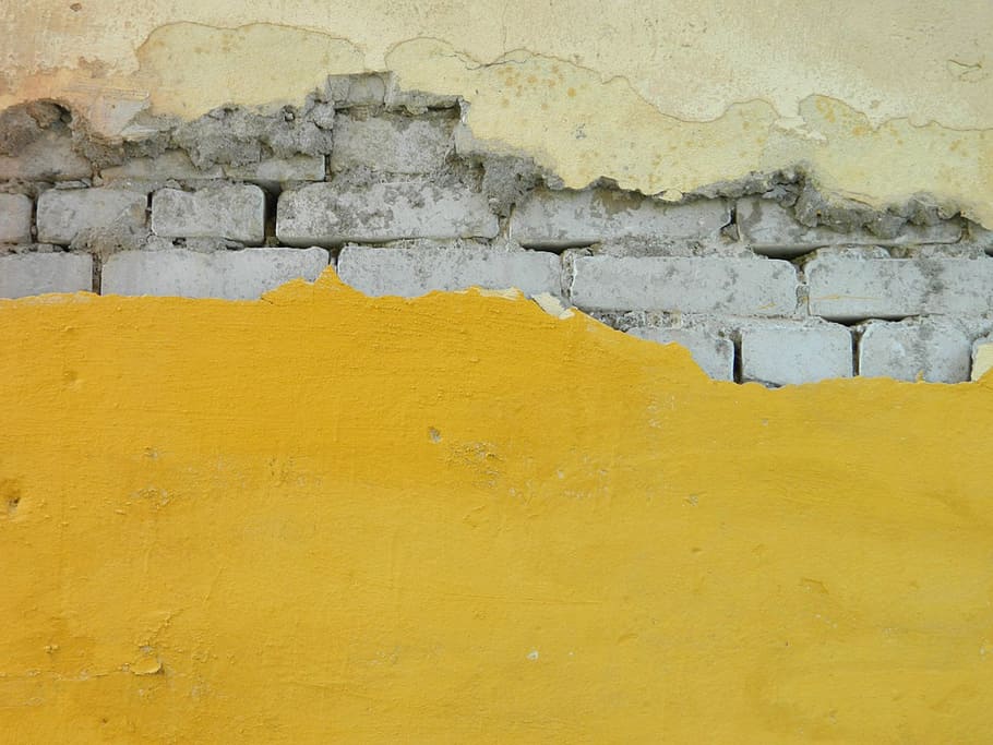 wall, city, plaster, background, olg, old, yellow, paint, crack HD wallpaper