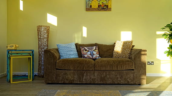 wall, painting, house, table, apartment, couch, cozy, decor, decoration HD wallpaper