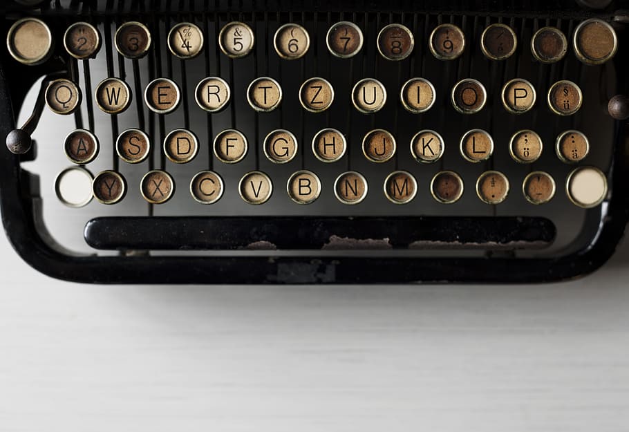 vintage, keys, old, classic, aged, antique, letters, retro, typewriter HD wallpaper