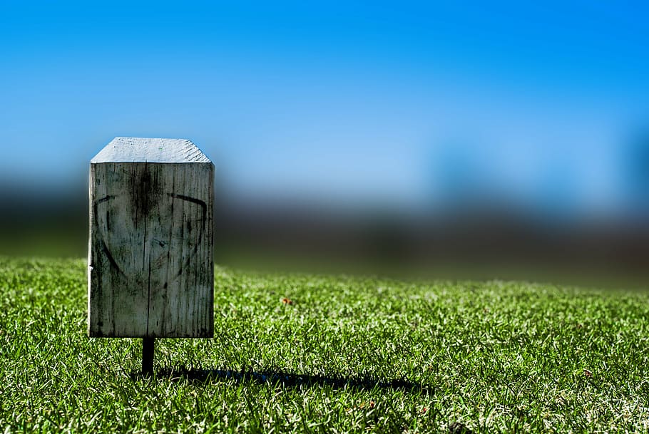 selective focus photography of brown stand, tee off, golf, golfer HD wallpaper