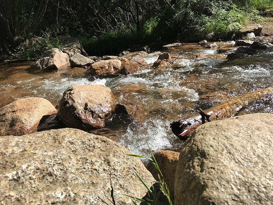river, summer, trail, nature, outdoor, mountain, water, forest HD wallpaper
