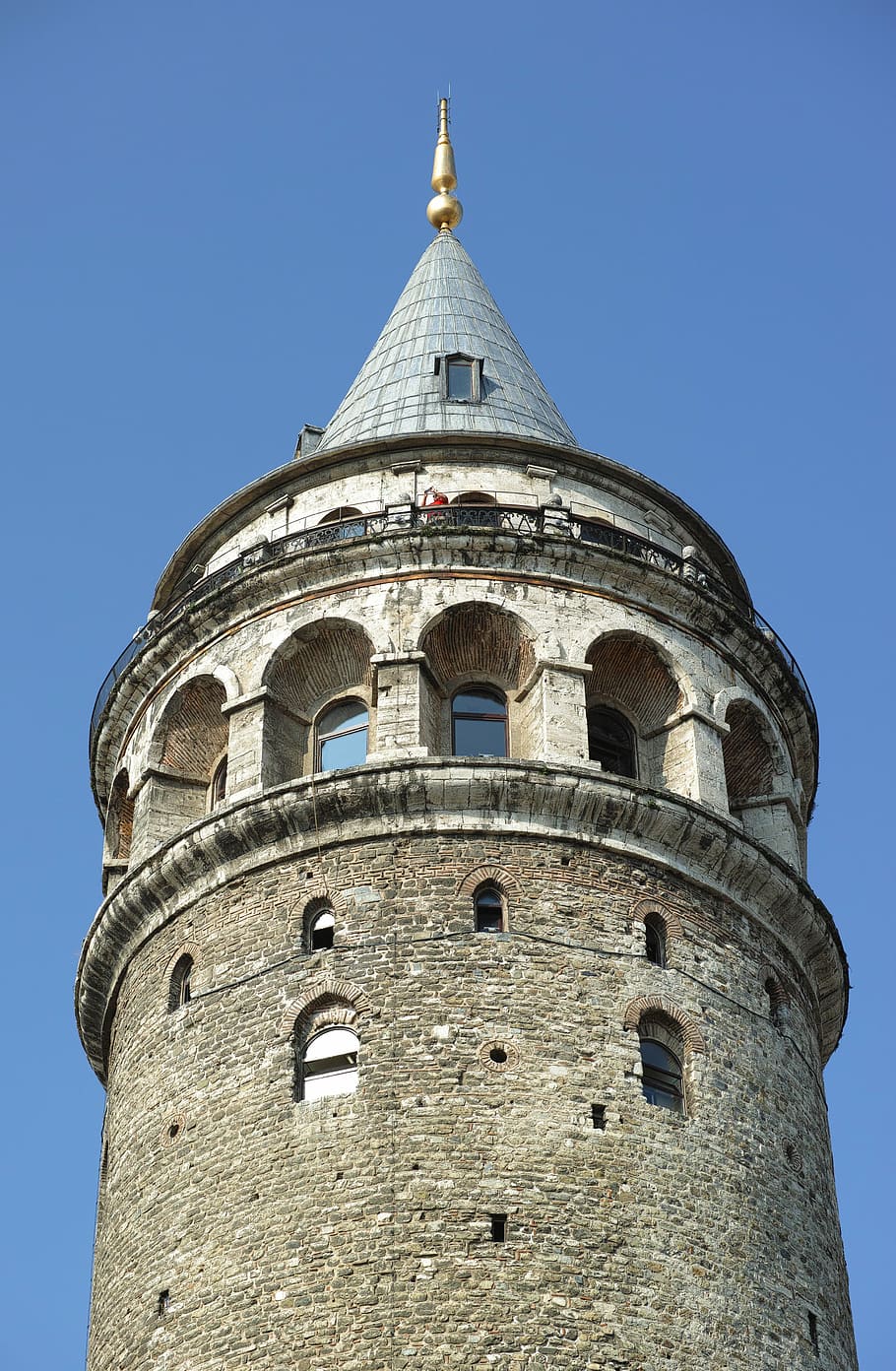 galata tower, perspective, architecture, sky, building, turkey, HD wallpaper