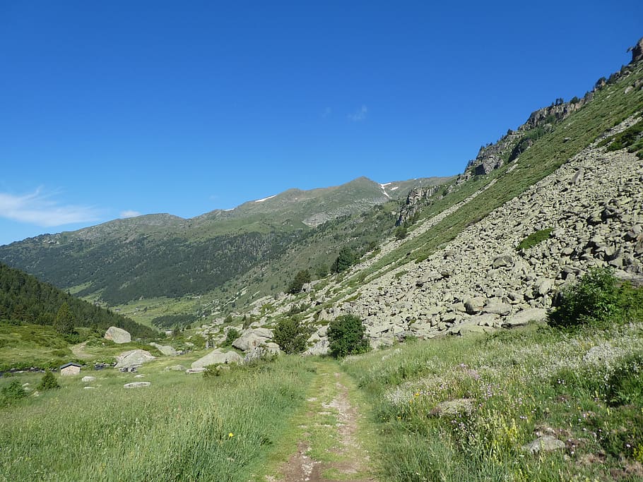 path, rocks, mountain, andorra, sky, beauty in nature, scenics - nature HD wallpaper