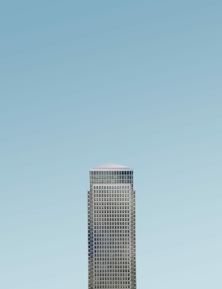 white high-rise building, gray concrete building under blue sky during datime HD wallpaper