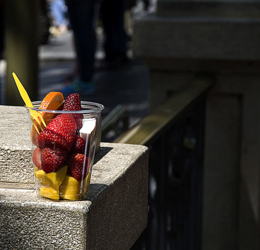 fruit, drink, food, berry fruit, food and drink, strawberry HD wallpaper
