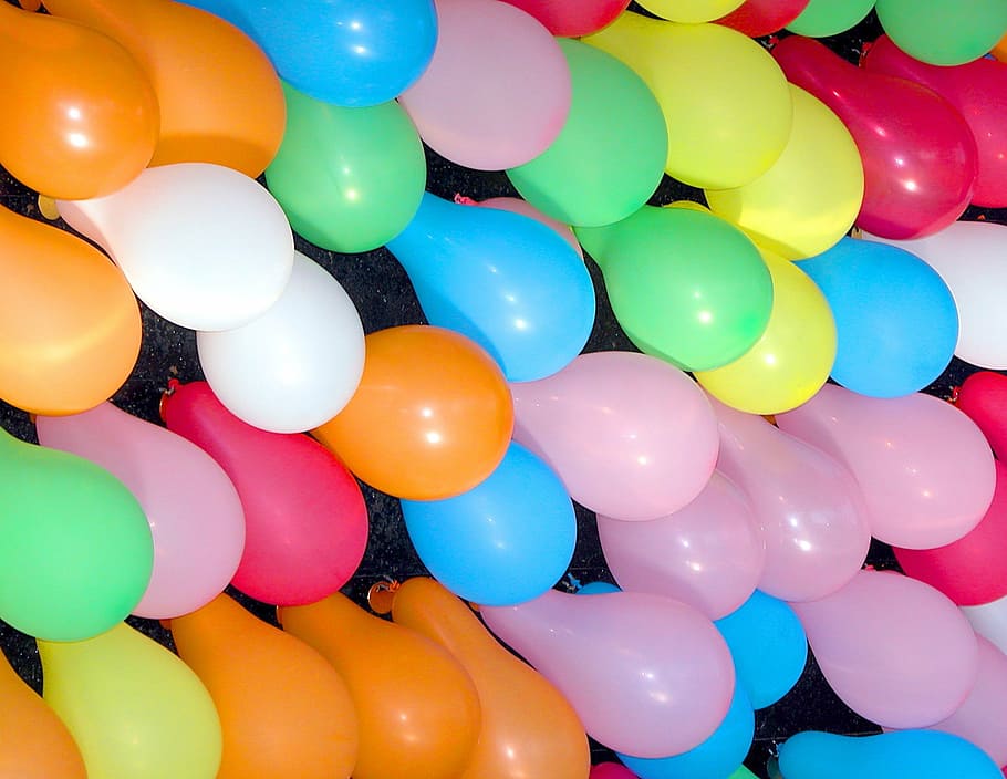 assorted-color balloon lot, colorful balloons, party, decorative, HD wallpaper