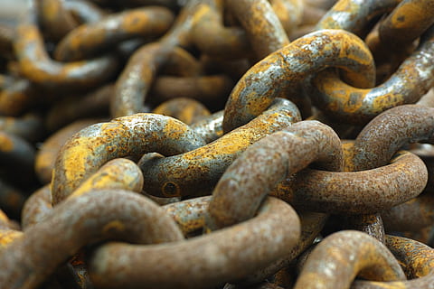 yellow, chain, daniel, old, solid, metal, heavy, connect, rope HD wallpaper