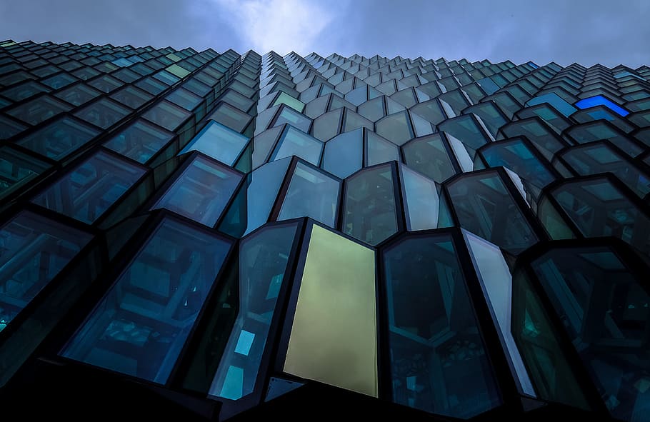 clouds, pattern, abstract, glass, design, exterior, futuristic HD wallpaper