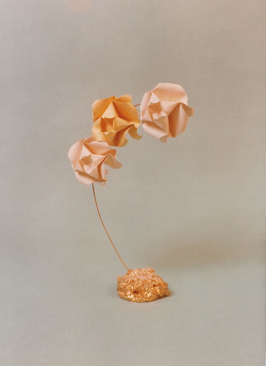 branch, rose, flowers, objects, origami, furniture, hobbies HD wallpaper